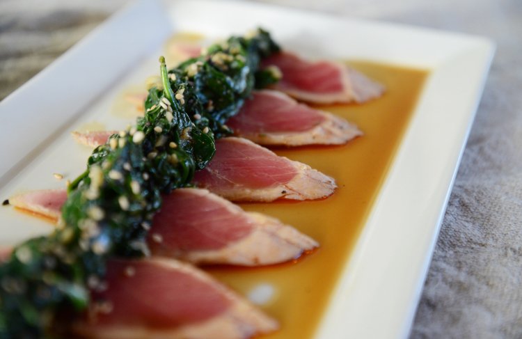 Cajun Tuna Brussel Sprout Sashimi